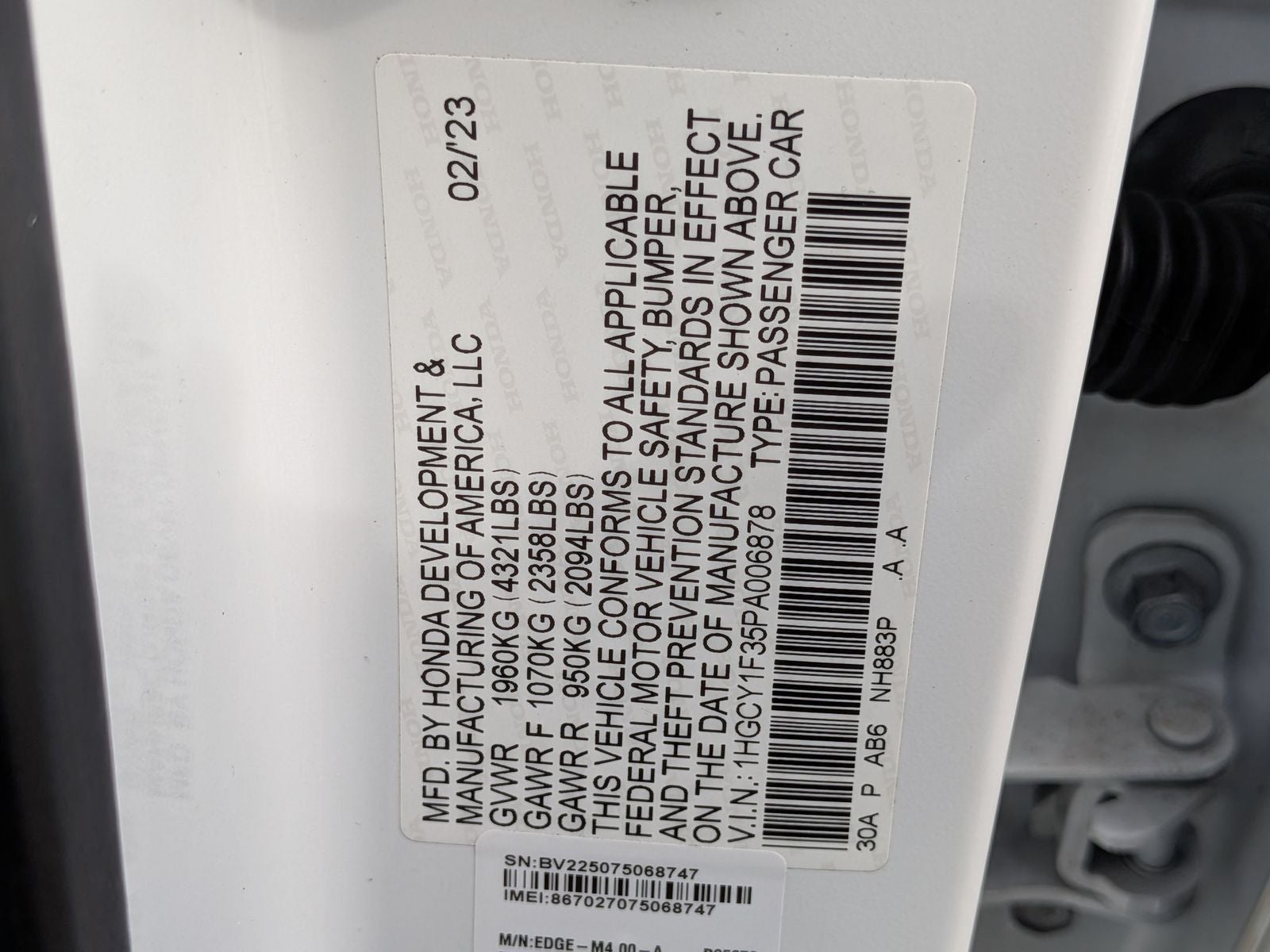 2023 Honda Accord EX