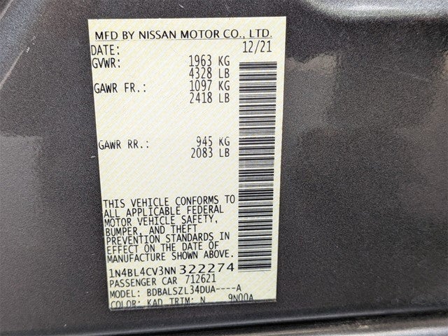 2022 Nissan Altima 2.5 SR