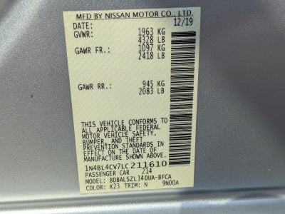 2020 Nissan Altima 2.5 SR