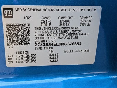 2022 Chevrolet Silverado 1500 ZR2