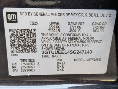 2025 GMC Sierra 1500 AT4