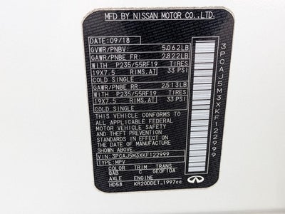 2019 INFINITI QX50 ESSENTIAL