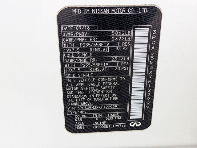 2019 INFINITI QX50 ESSENTIAL