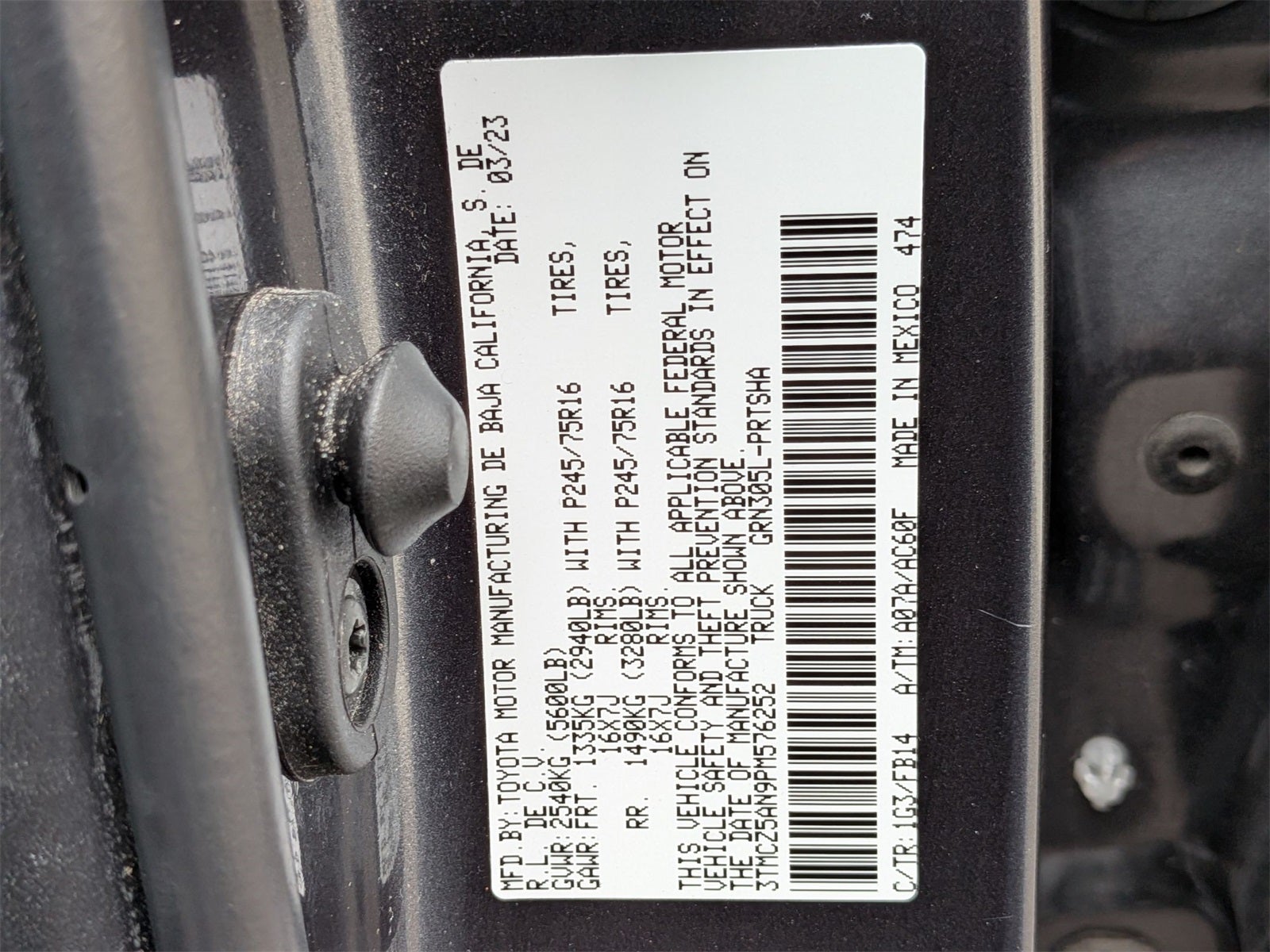 2023 Toyota Tacoma SR V6