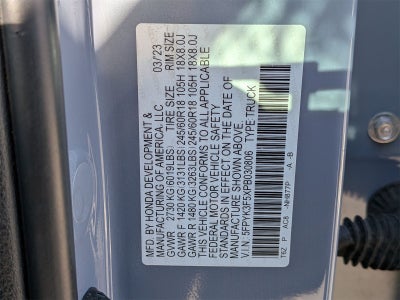 2023 Honda Ridgeline RTL