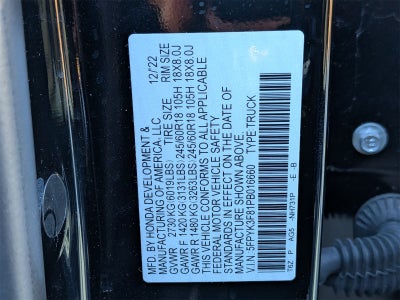 2023 Honda Ridgeline Black Edition