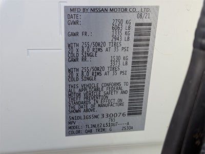 2022 INFINITI QX60 Sensory