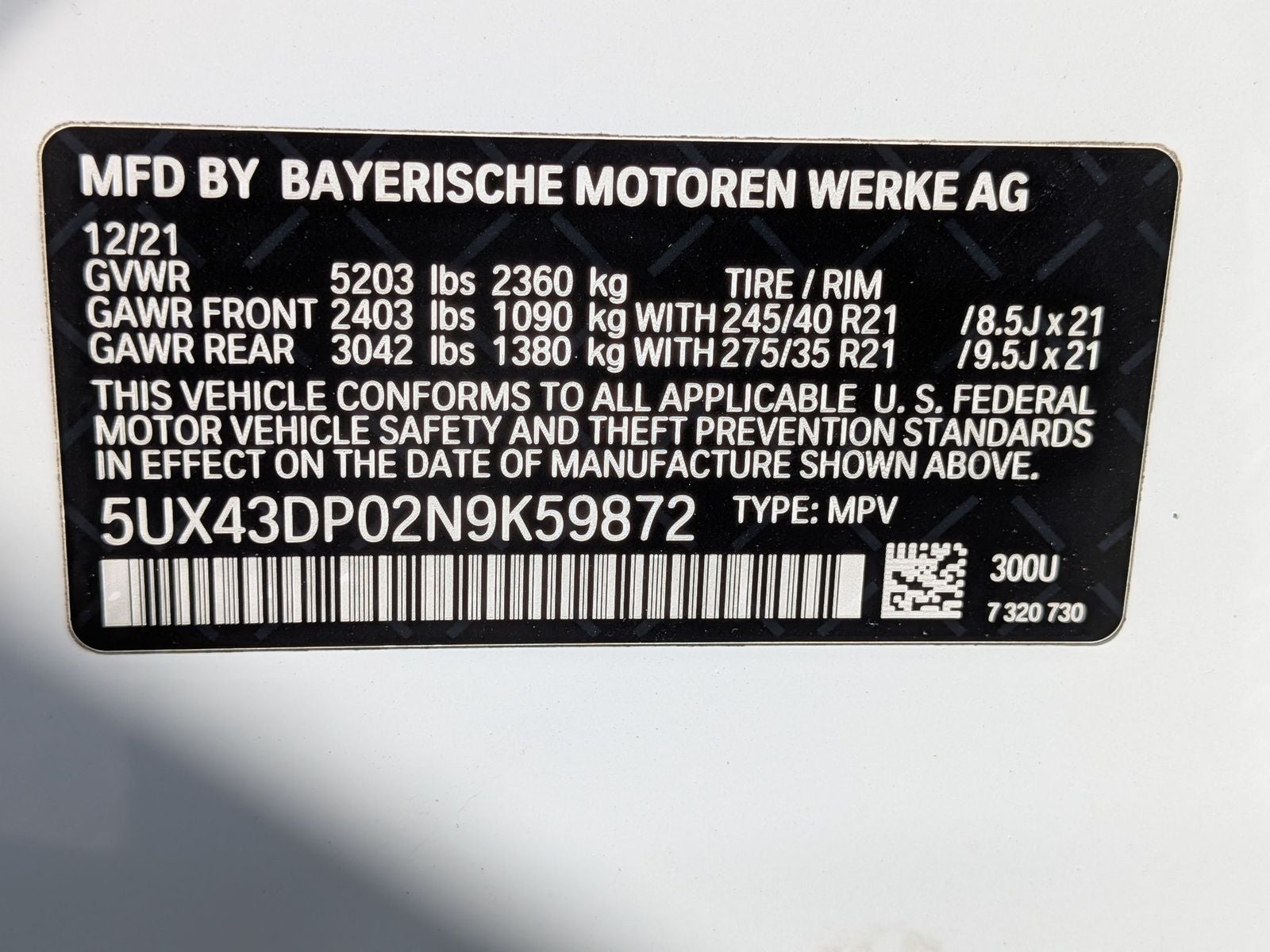 2022 BMW X3 sDrive30i