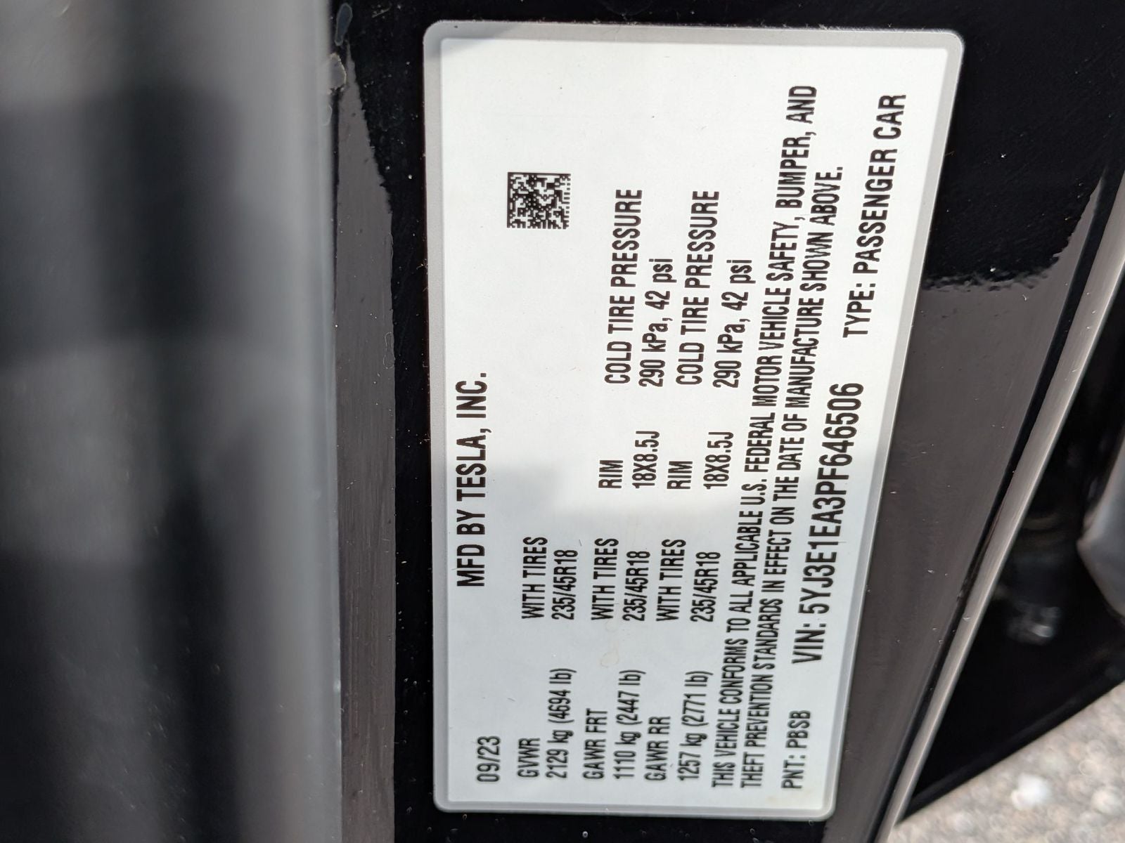2023 Tesla Model 3 Base