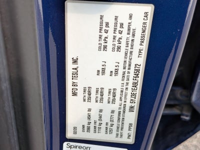 2020 Tesla Model 3 Standard