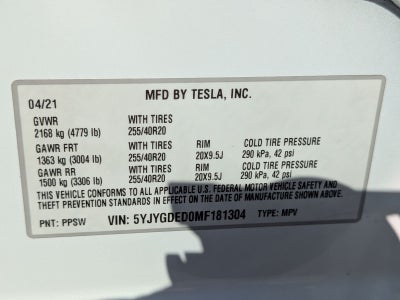 2021 Tesla Model Y Standard Range
