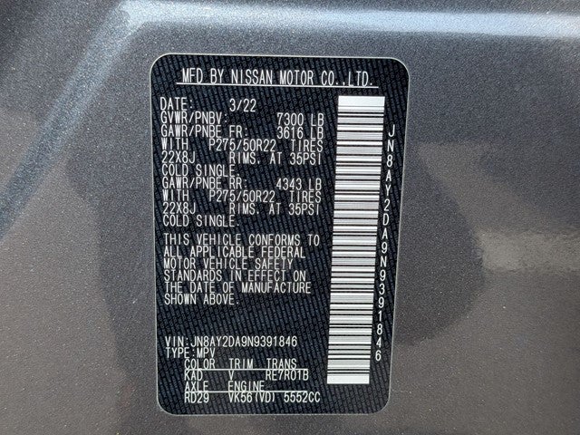 2022 Nissan Armada Platinum
