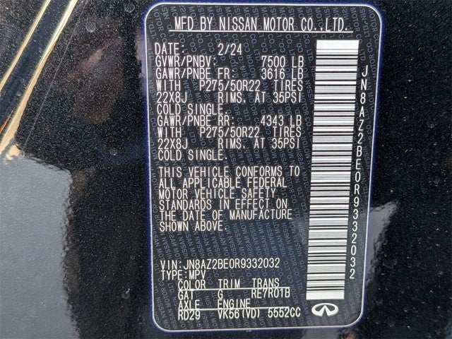 2024 INFINITI QX80 Sensory