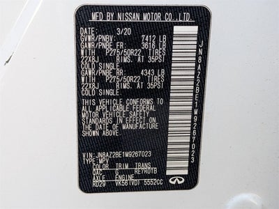 2021 INFINITI QX80 Sensory