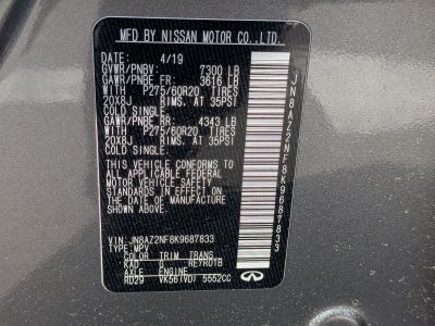 2019 INFINITI QX80 LUXE