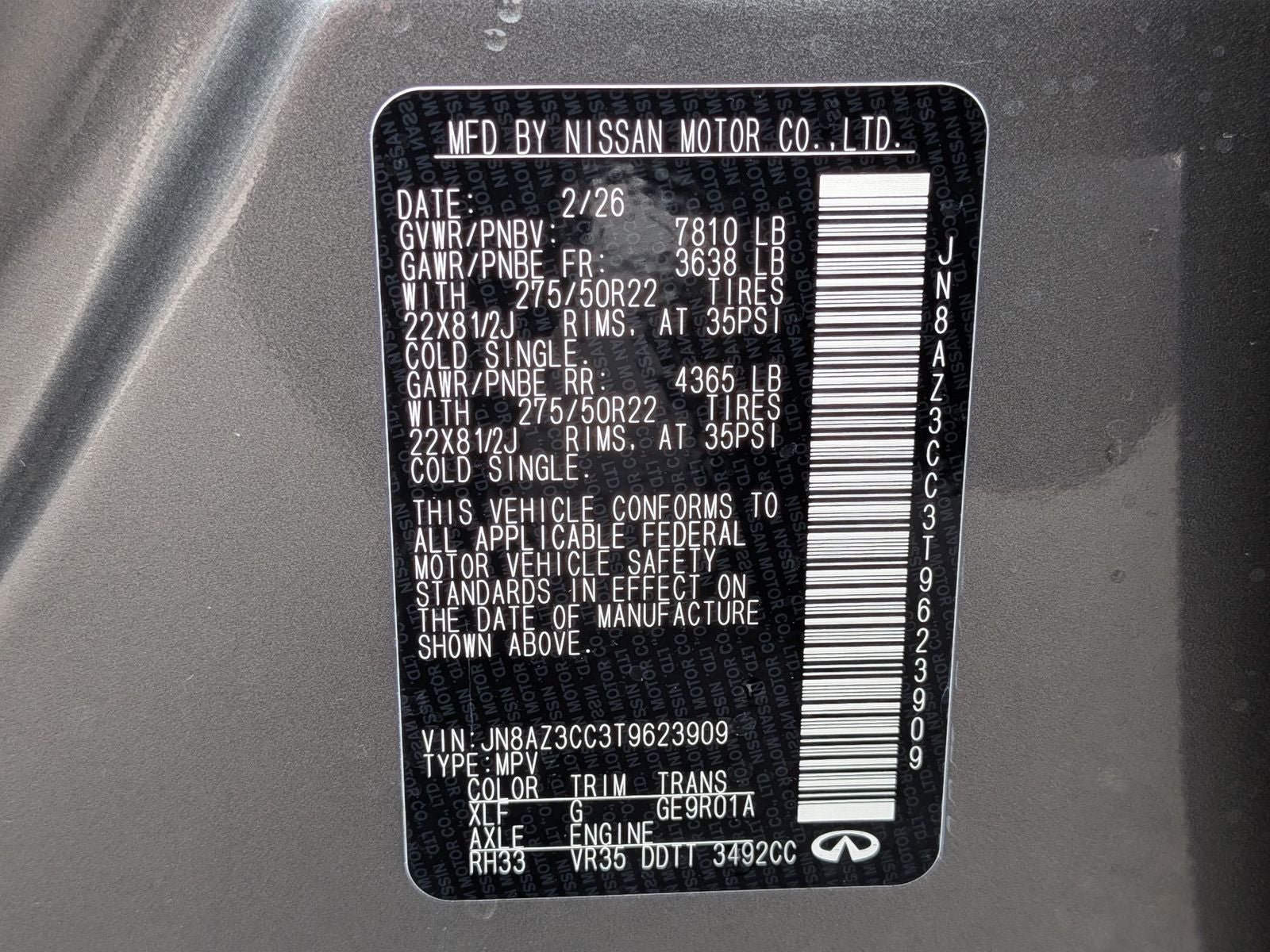 2026 INFINITI QX80 AUTOGRAPH