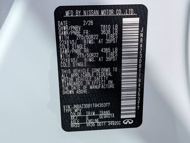 2026 INFINITI QX80 SPORT
