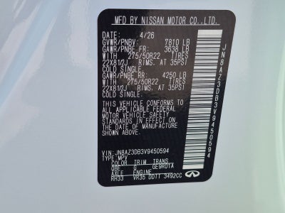 2027 INFINITI QX80 SPORT