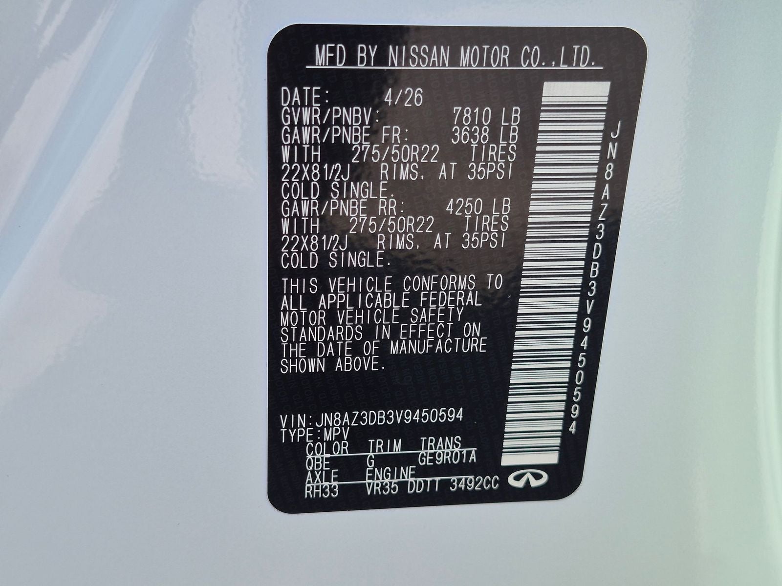 2027 INFINITI QX80 SPORT
