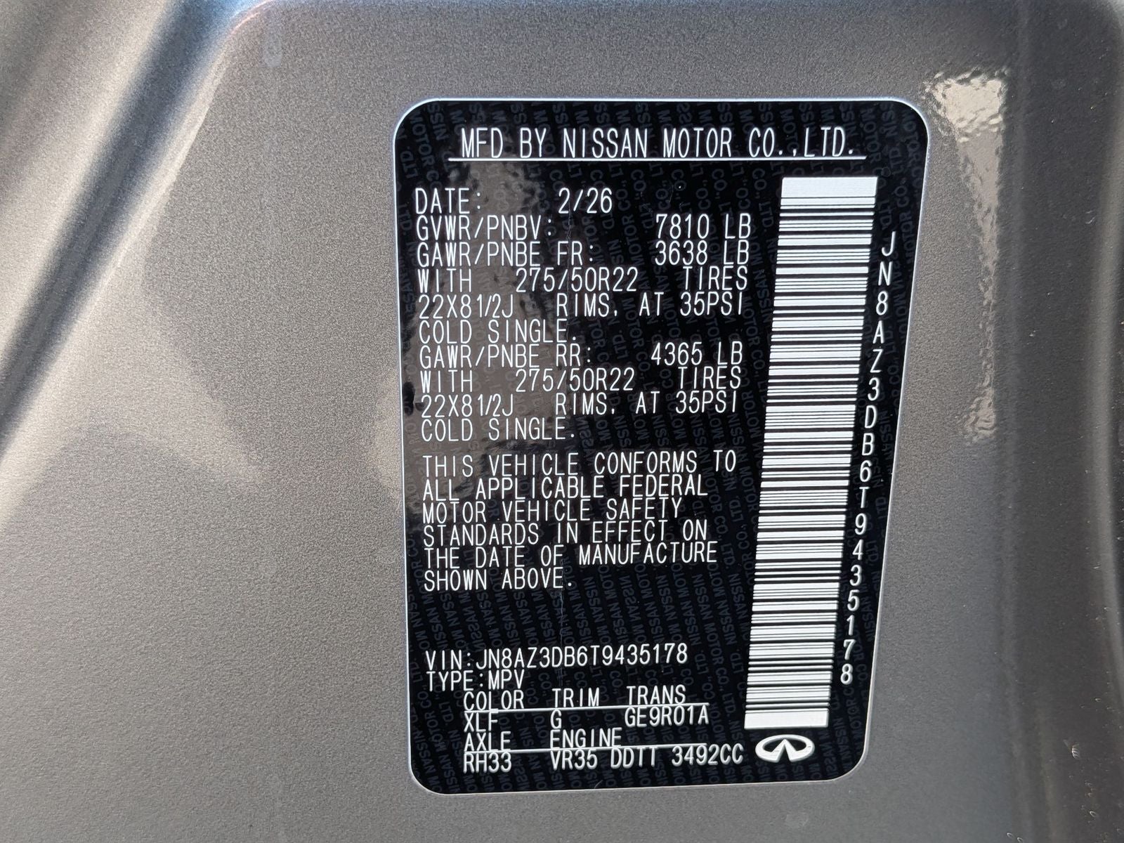 2026 INFINITI QX80 SPORT