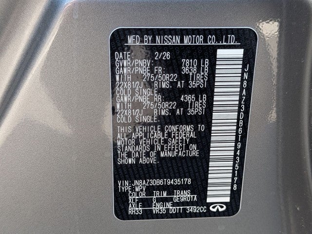 2026 INFINITI QX80 SPORT