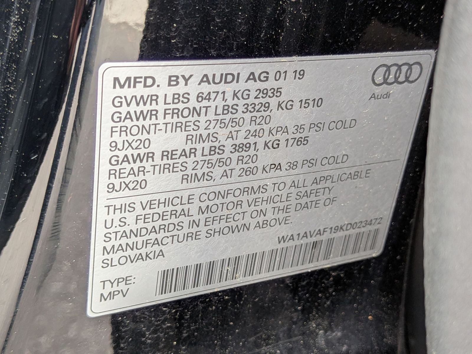 2019 Audi Q8 3.0T Premium quattro