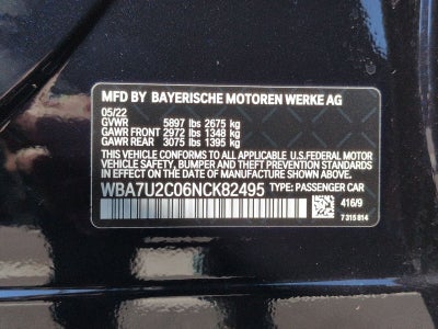 2022 BMW 7 Series 750i xDrive