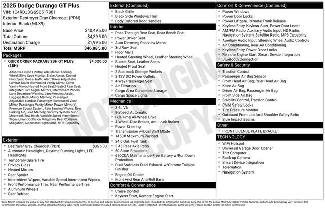 2025 Dodge Durango GT Plus