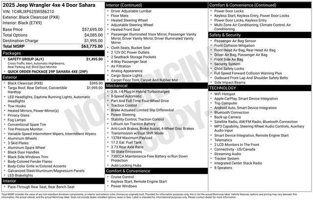 2025 Jeep Wrangler Sahara 4xe