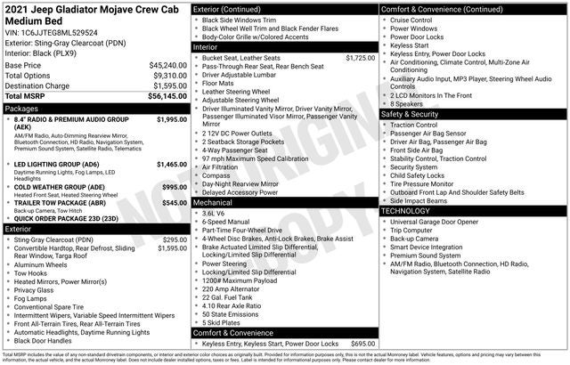 2021 Jeep Gladiator Mojave