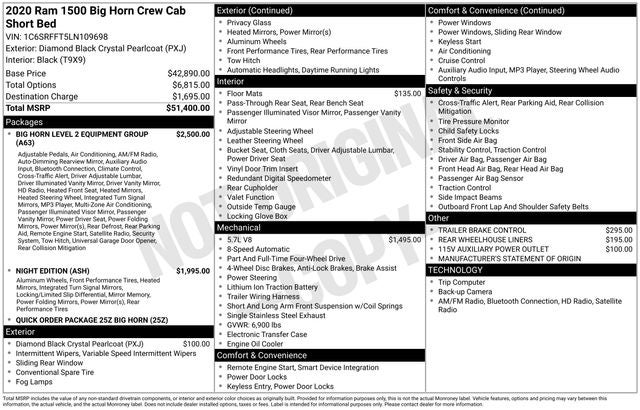 2020 RAM 1500 Big Horn/Lone Star