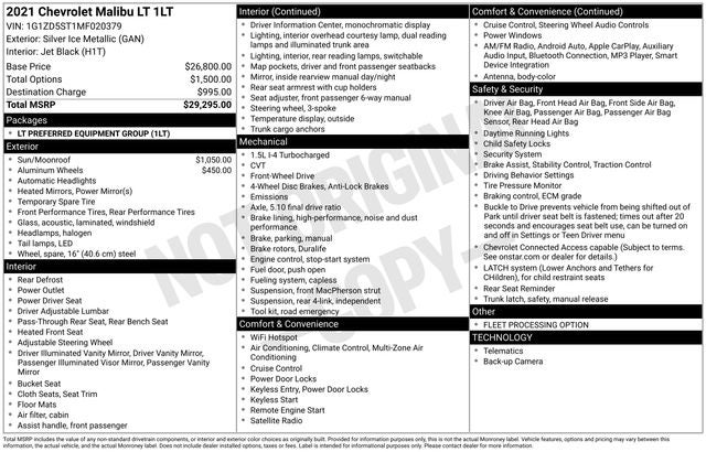2021 Chevrolet Malibu LT