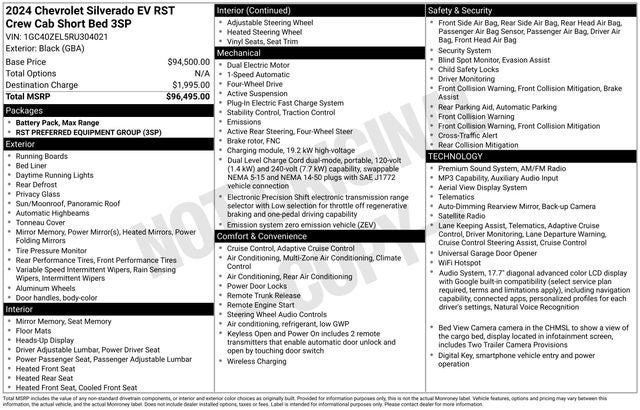 2024 Chevrolet Silverado EV RST