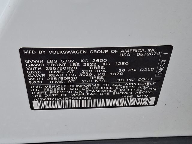 2024 Volkswagen Atlas 2.0T SE w/Technology