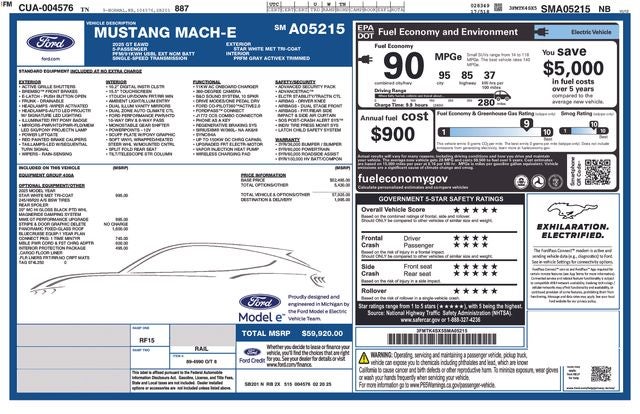 2025 Ford Mustang Mach-E GT