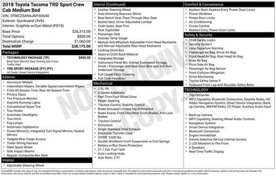 2018 Toyota Tacoma TRD Sport V6