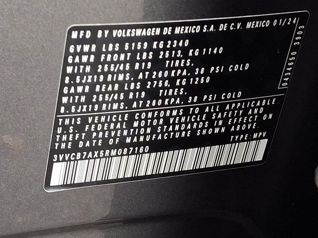 2024 Volkswagen Tiguan 2.0T SE R-Line Black