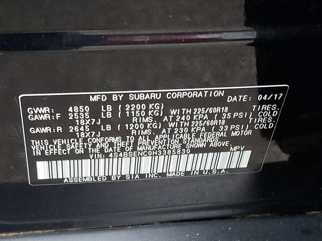 2017 Subaru Outback 3.6R Limited