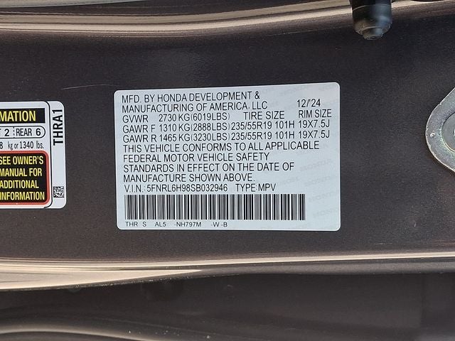 2025 Honda Odyssey Elite