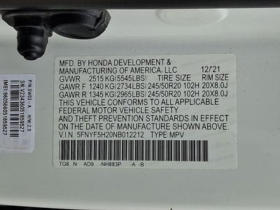 2022 Honda Pilot Special Edition