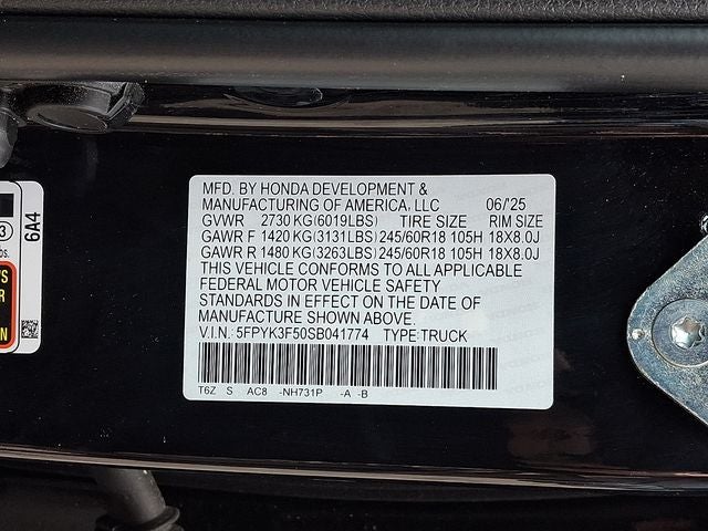 2025 Honda Ridgeline RTL
