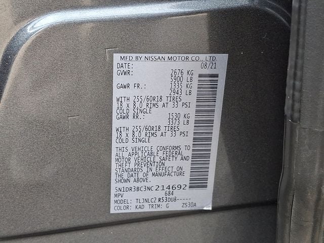 2022 Nissan Pathfinder SV