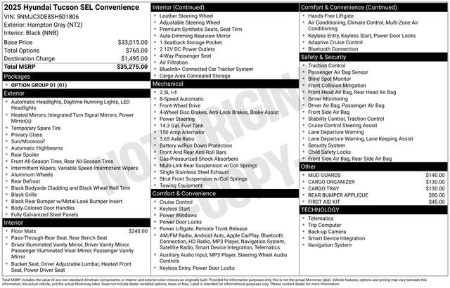 2025 Hyundai Tucson SEL Convenience