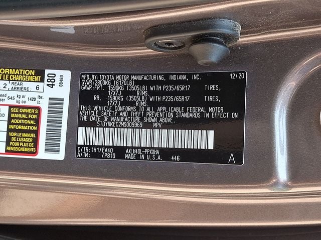 2021 Toyota Sienna XLE 8 Passenger