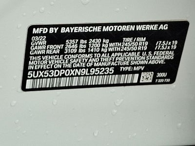 2022 BMW X3 xDrive30i