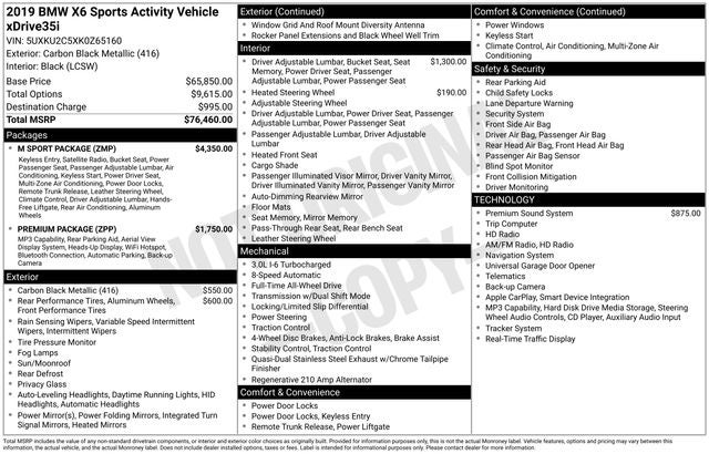 2019 BMW X6 xDrive35i