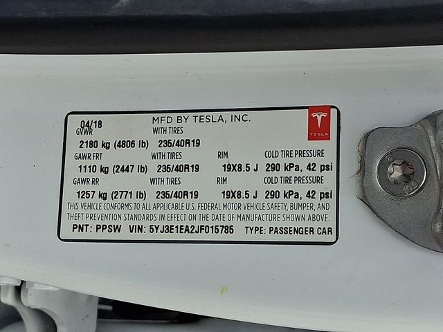 2018 Tesla Model 3 Long Range