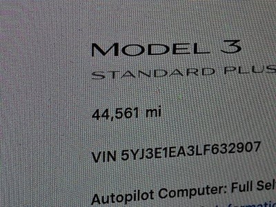 2020 Tesla Model 3 Standard Range Plus