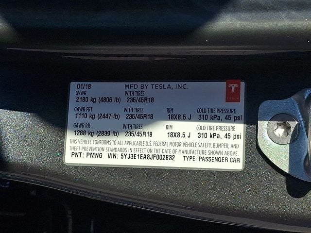 2018 Tesla Model 3 Long Range