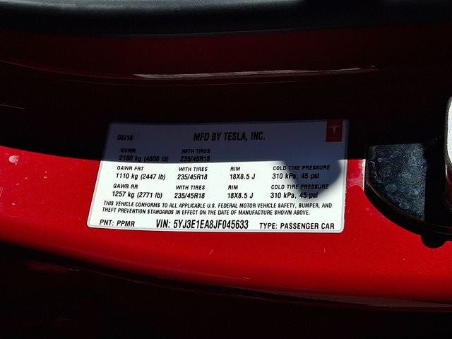 2018 Tesla Model 3 Long Range